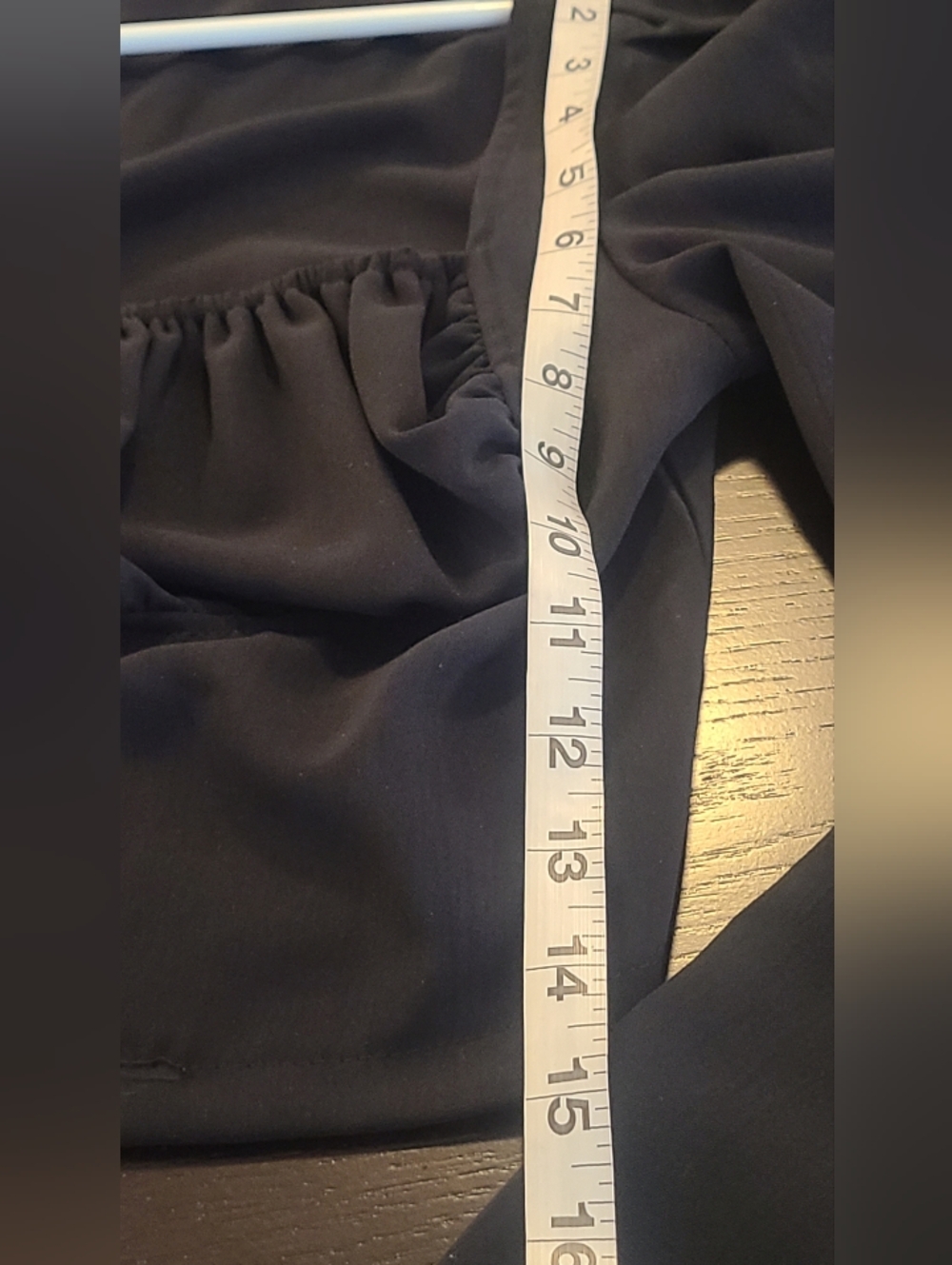 #36 Shein Black Peasant  Sweetheart Long Sleeve Black Top, Med - Picture 9 of 11